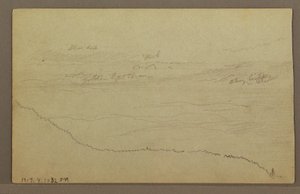 Rajz, fák, valószínűleg 1860-as évek alkotó: Frederic Edwin Church