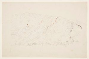 Rajz, A Nagy-medence felső része, Katahdin-hegy, 1877 szeptembere alkotó: Frederic Edwin Church