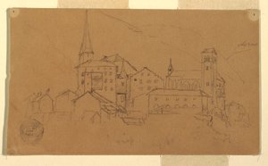 Rajz, Valais, Svájc, 1868. augusztus alkotó: Frederic Edwin Church
