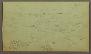 Rajz, Valley, április, valószínűleg 1868 alkotó: Frederic Edwin Church