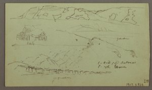 Rajz, Valley, április, valószínűleg 1868 alkotó: Frederic Edwin Church