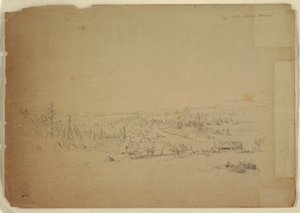 Rajz, Kilátás a kanadai Grand Manan-szigetről a tengerre, 1851 szeptembere alkotó: Frederic Edwin Church
