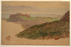 Rajz, Az Akropolisz látképe a Lycabettus hegyről, Athén, 1869. április alkotó: Frederic Edwin Church