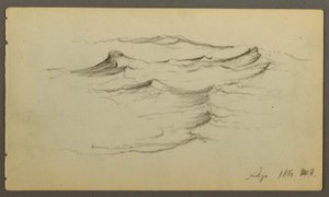 Rajz, Hullámok, 1860 alkotó: Frederic Edwin Church