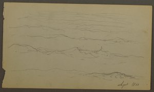 Rajz, Hullámok, 1860 alkotó: Frederic Edwin Church