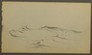 Rajz, Hullámok, valószínűleg 1860 alkotó: Frederic Edwin Church