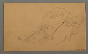Rajz, Erdős hegycsúcsok, 1868. július 27. alkotó: Frederic Edwin Church