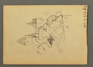 Rajz, Thun-tó, Bern, Oberland, 1868. augusztus 20. alkotó: Frederic Edwin Church