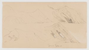 Great Island, Study of Rock Cliffs alkotó: Frederic Edwin Church