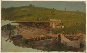 Hill viaduktokkal és rommalmokkal, Catskill közelében, New York államban alkotó: Frederic Edwin Church