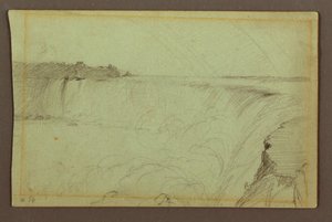 Horseshoe Falls dupla szivárvánnyal, Niagara folyó, Kanada alkotó: Frederic Edwin Church