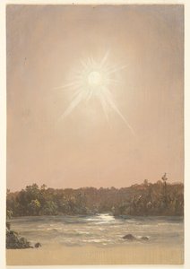 Késő délutáni nap egy patak felett alkotó: Frederic Edwin Church