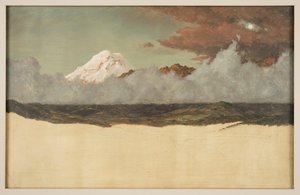Chimborazo hegy a felszálló ködön és felhőkön keresztül alkotó: Frederic Edwin Church