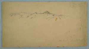 Pichincha-hegy Chillo-ból, Ecuadorból alkotó: Frederic Edwin Church