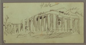 Parthenon éjszaka világítva, Athén, Görögország alkotó: Frederic Edwin Church