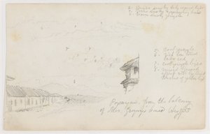 Popayan, Kolumbia; Verso: Hegyi táj, Kolumbia alkotó: Frederic Edwin Church