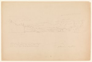 A tó partja és a Katahdin-hegy lábai alkotó: Frederic Edwin Church