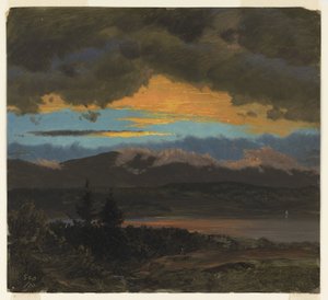 Naplemente a Hudson-völgyön, New York alkotó: Frederic Edwin Church
