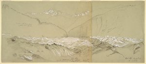 Felső Aletsch-gleccser a Nagy Fusshornnal alkotó: Frederic Edwin Church