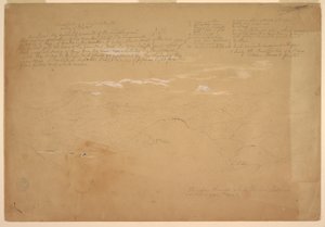 Kilátás a Chota-völgyre, Ibarra és Puntal között, Ecuadorban alkotó: Frederic Edwin Church