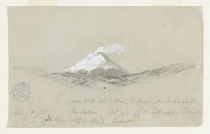 Kilátás a Cotapaxira a San Antonio Haciendáról, Ecuador alkotó: Frederic Edwin Church