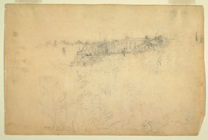 Kilátás a Catskill hegyi házra alkotó: Frederic Edwin Church