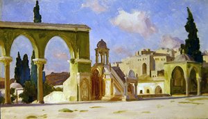 El Haram, Jeruzsálem (olaj a panelen) alkotó: Frederic Leighton