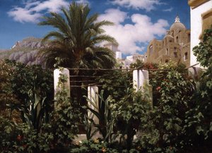 Fogadó kertje, Capri, 1859 körül (olaj, vászon)