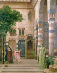Régi Damaszkusz, zsidó negyed vagy citromgyűjtés, 1873-74 körül alkotó: Frederic Leighton