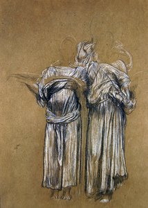 Zenei tanulmány (kréta papíron) alkotó: Frederic Leighton