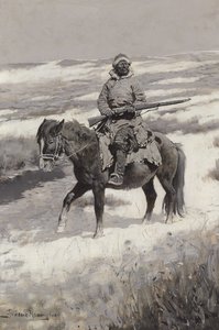 Egy mandzsúriai bandita, 1904 körül alkotó: Frederic Remington