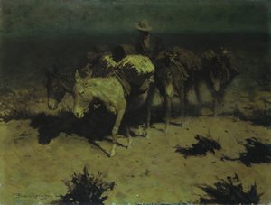 Egy csomagos vonat, 1909 alkotó: Frederic Remington