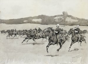 Akkumulátor K a fúrónál a Berkshire Hillsben, Massachusettsben alkotó: Frederic Remington