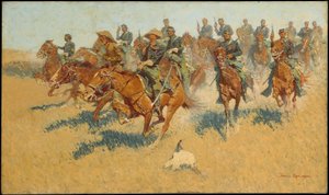 Lovassági roham a déli síkságon alkotó: Frederic Remington