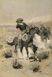 Days on the Range ("Hands Up!") alkotó: Frederic Remington