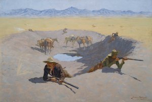 Harc a vízlelőhelyért alkotó: Frederic Remington