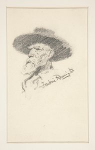 Egy férfi feje alkotó: Frederic Remington