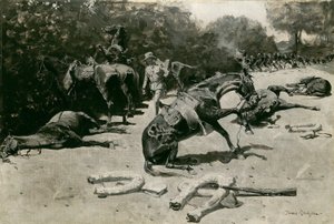 Hogyan haltak meg a lovak a hazájukért Santiagóban alkotó: Frederic Remington