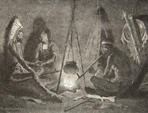 Követlek, férjem, Henry Wadsworth Longfellow (1807-82) Hiawatha dala című kocsmából. George G. Harrap und Company Ltd., 1911 alkotó: Frederic Remington