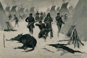 Őrült Ló veresége alkotó: Frederic Remington