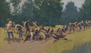 A Scream of Shrapnel San Juan Hillben, 1898 alkotó: Frederic Remington