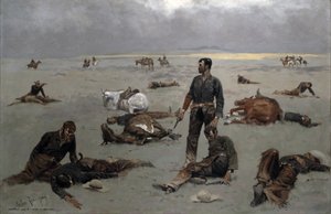 Mennyibe kerül egy márka nélküli tehén, 1895 alkotó: Frederic Remington