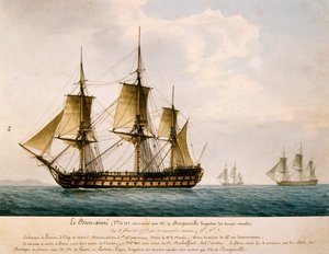 Louis Antoine, Bougainville grófja (1729-1811) Bien-Aime hajója alkotó: Frederic Roux