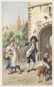 Párizsban van egy hölgy (színes litó) alkotó: Frederic Theodore (after) Lix