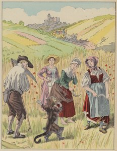 Le Chat Botte, Puss In Boots (színes litho) alkotó: Frederic Theodore (after) Lix