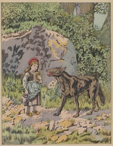 Le Petit Chaperon Rouge, Piroska (színes litho)