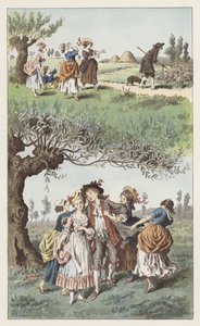 Három lány voltunk (színes litho) alkotó: Frederic Theodore (after) Lix