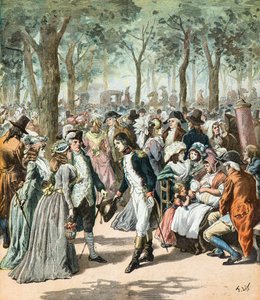 Bonaparte a királyi palota kertjében alkotó: Frederic Theodore Lix