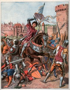 Jeanne of Arc 1430. május 23-án fogságba esik, és Compiegne-ben átadják az angoloknak. alkotó: Frederic Theodore Lix