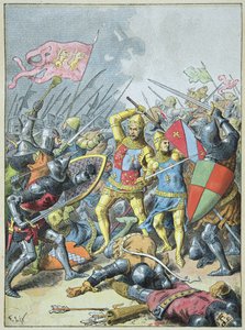 II. Jó János és fia, Merész Fülöp az angolok köreiben a poitiers-i csatában, szeptember 19. alkotó: Frederic Theodore Lix